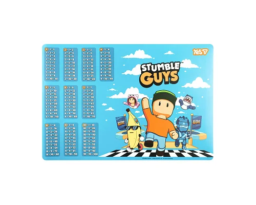 Підкладка для столу пластикова Yes Stumble Guys таблиця множення 42*29 см (492374)
