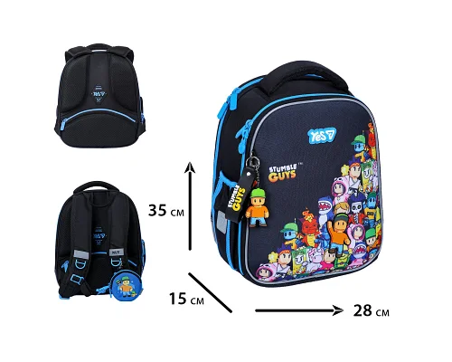 Рюкзак шкільний каркасний Stumble Guys H-100S для хлопчика 35 см YES (550489)