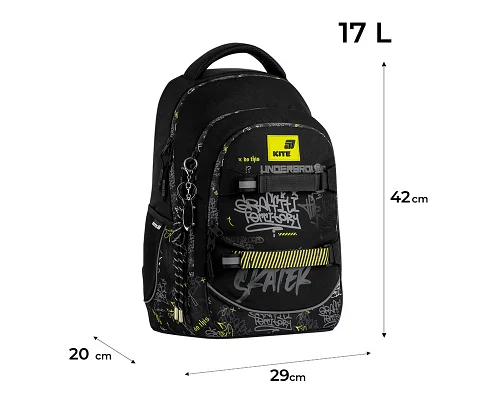 Рюкзак Kite Education teens Graffiti спинка 42 см (K26-727M-4)
