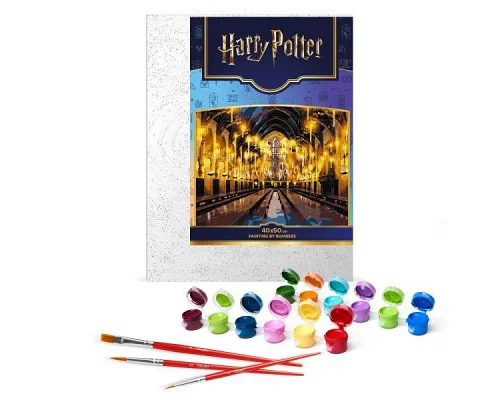 Картина за номерами Harry Potter: Велика зала з фарбами металік Warner Bros. 40х50 Ідейка (KHO5233)