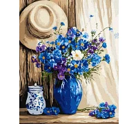 Картина за номерами Волошковий букет art_selena_ua 40х50 Ідейка (KHO3326)