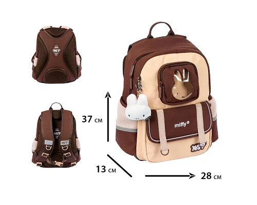 Рюкзак школьный Yes Miffy Bunny S-104S для девочки 37 см (550258)