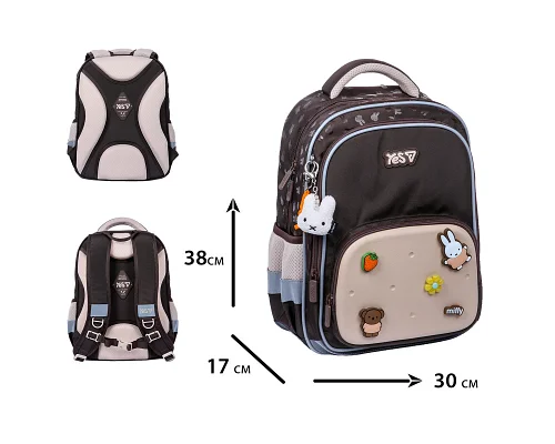Рюкзак школьный Yes Miffy Bunny S-72M для девочки 38 см (550280)