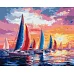 Картина за номерами Регата на заході сонця art_selena_ua 40х50 Ідейка (KHO6405)