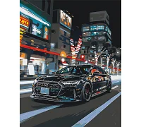 Картина за номерами Авто Чорна ауді 40x50 см Оригамі (LW3402)