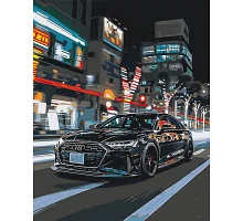 Картина за номерами Авто Чорна ауді 40x50 см Оригамі (LW3402)
