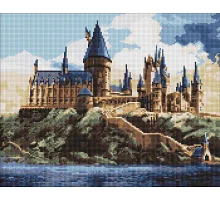 Алмазна мозаїка Harry Potter: Гоґвортс вдень 40х50 см Ідейка (AMO20360)