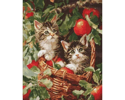 Алмазная мозаика Коты в корзине art_selena_ua 40х50 Идейка (AMO20277)