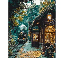 Картина за номерами В очікуванні потягу 40x50 см Орігамі (LW3494)