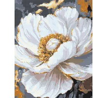 Алмазна мозаїка Біла півонія 40x50 см Оригамі (OD3429)