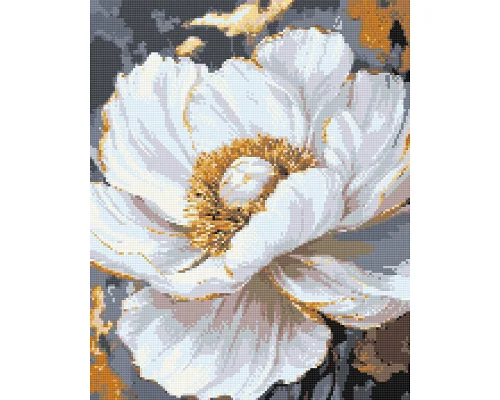 Алмазна мозаїка Біла півонія 40x50 см Оригамі (OD3429)