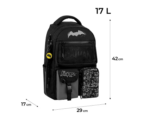 Рюкзак Kite Education teens DC Comics спинка 42 см (DC26-2587M)