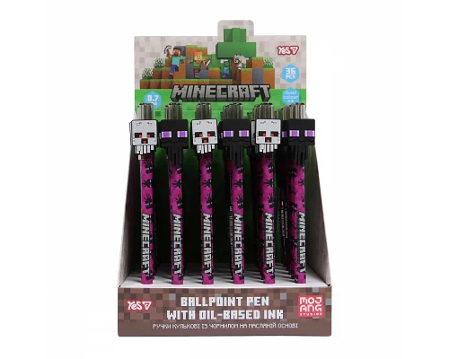 Ручка масляна Yes Minecraft 0,7 мм фіолетова (412283)