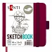 Скетчбук SANTI для графіки 12x12см 100 арк. тверда обкладинка PU 110г/м2 сливовий (743361)