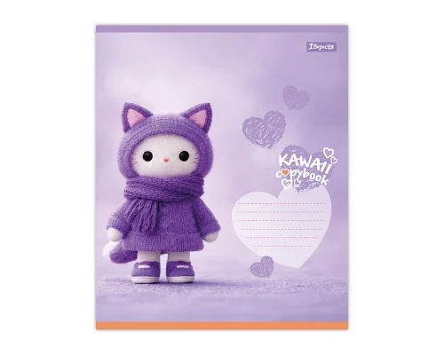 Зошит шкільний 1Вересня Kawaii notebook А5 12 аркушів лінія (768738)