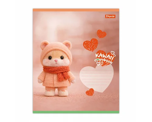 Зошит шкільний 1Вересня Kawaii notebook А5 12 аркушів лінія (768738)