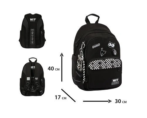 Рюкзак школьный Black Cat TS-47M для девочки 40 см YES (550306)