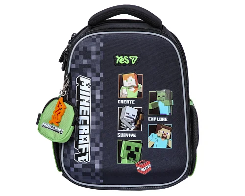 Рюкзак шкільний каркасний Yes Minecraft Reality H-100S для хлопця 35 см (550223)