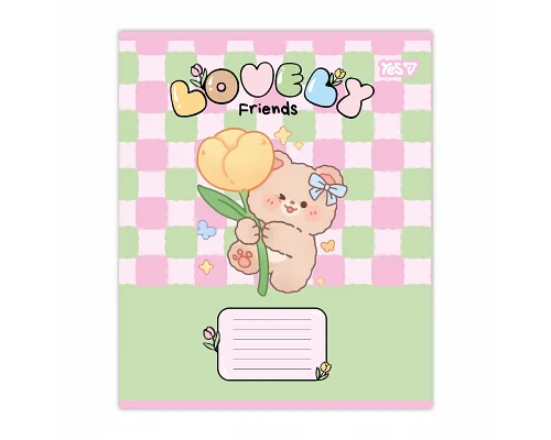Зошит шкільний Yes Lovely Friends А5 12 аркушів клітинка (768642)