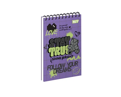 Тетрадь для записей Yes Follow Your Dreams одинарная спираль А6/80 листов (152486)