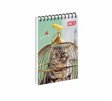 Зошит для записів Yes Locked-up cat одинарна спіраль А7/80 аркушів (152559)