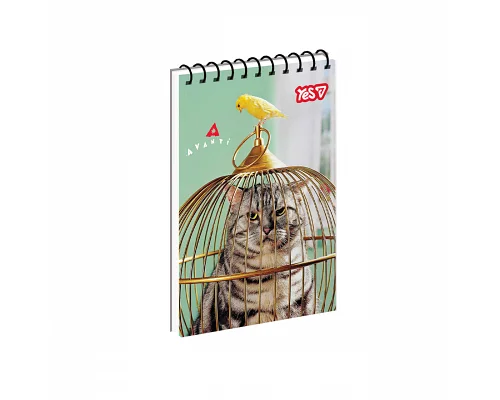 Зошит для записів Yes Locked-up cat одинарна спіраль А7/80 аркушів (152559)