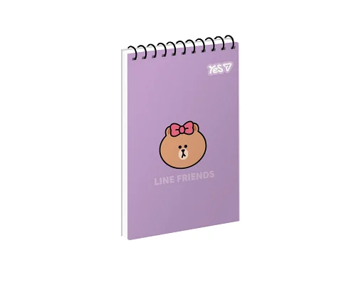 Зошит для записів Yes Line Frinds: Be Cute одинарна спіраль А7/80 аркушів (152514)
