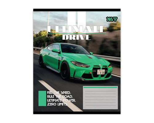 Зошит шкільний Yes Ultimate drive А5 36 аркушів лінія (768789)