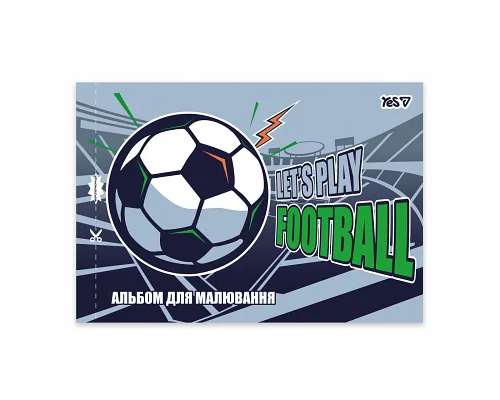 Альбом для малювання А4 12 аркушів скоба з перфорацією Football YES (130615)