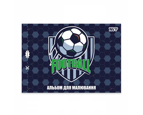 Альбом для малювання А4 12 аркушів скоба з перфорацією Football YES (130615)