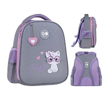 Рюкзак шкільний шкільний напівкаркасний GoPack Education Cute Kitty спинка 34 см (GO26-165S-3)