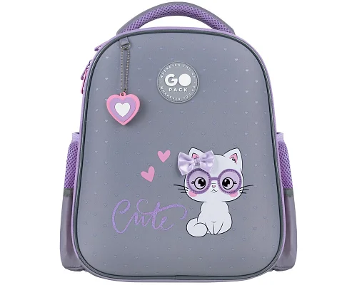 Рюкзак шкільний шкільний напівкаркасний GoPack Education Cute Kitty спинка 34 см (GO26-165S-3)