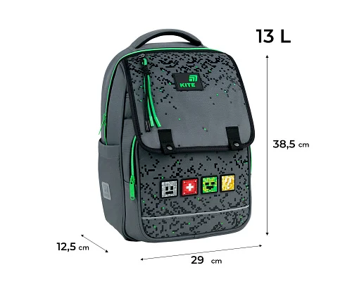 Рюкзак школьный Kite Education Pixel спинка 38 см (K26-772M-2)