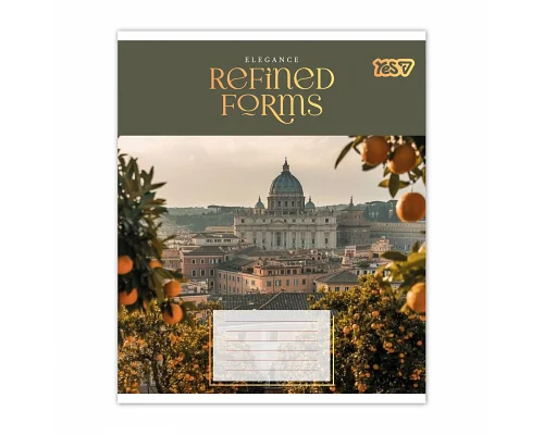 Зошит шкільний Yes Refined forms А5 24 аркушів клітинка (768832)