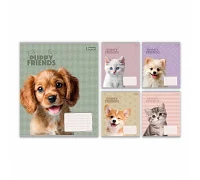 Зошит шкільний 1Вересня Puppy friends А5 12 аркушів лінія (768777)