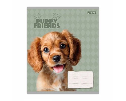 Зошит шкільний 1Вересня Puppy friends А5 12 аркушів лінія (768777)