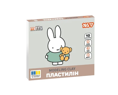 Пластилін Yes Miffy 10 кольорів 200г (540718)