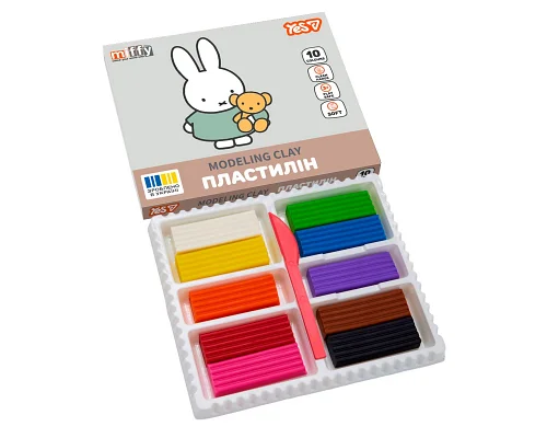 Пластилін Yes Miffy 10 кольорів 200г (540718)