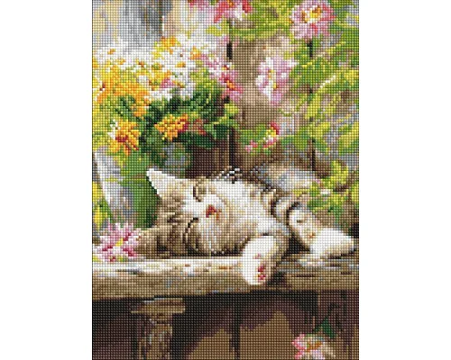 Алмазна мозаїка Муркотливий сон 30х40 см Ідейка (AMO20323)
