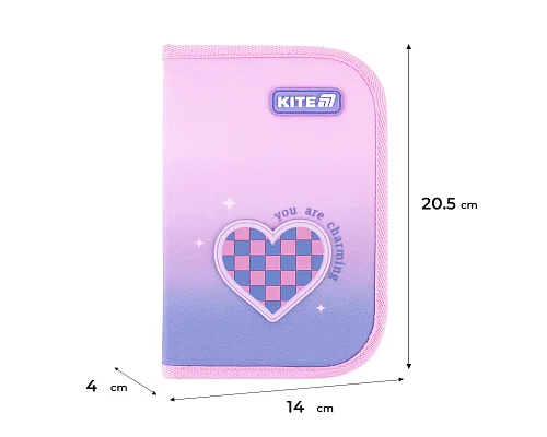 Пенал без наповнення Kite Charming, 1 відділення, 1 відворот (K26-621-1)