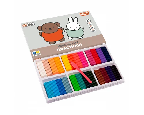 Пластилін Yes Miffy 24 кольори 480 г (540722)