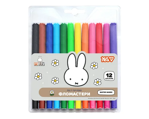 Фломастери Yes Miffy 12 кольорів (650604)