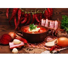 Алмазна мозаїка Червоне Золото кухні 40*50см Dreamtoys (S40096)