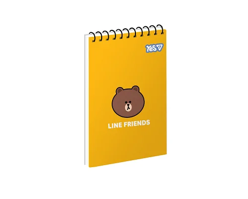 Зошит для записів Yes Line Frinds: Stay Cool одинарна спіраль А7/80 аркушів (152515)