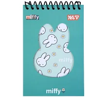 Блокнот Yes Miffy Flowers 100x150 с фигурной высечкой 60 листов клетка (152249)