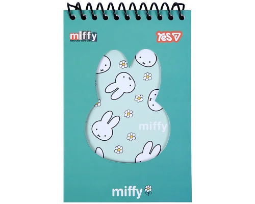 Блокнот Yes Miffy Flowers 100x150 с фигурной высечкой 60 листов клетка (152249)