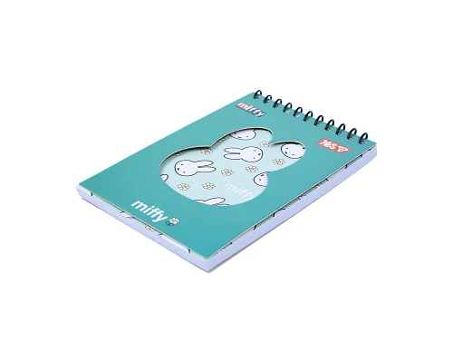 Блокнот Yes Miffy Flowers 100x150 с фигурной высечкой 60 листов клетка (152249)