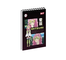 Тетрадь для записей Yes Demon Slayer Mitsuri одинарная спираль А6/80 листов (152471)