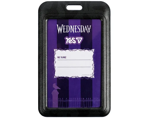 Бейдж-брелок вертикальний Yes Wednesday слайдер (940423)