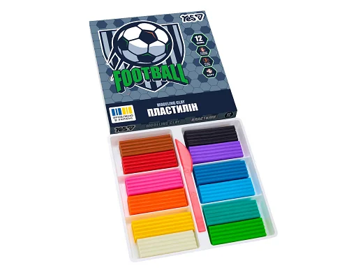 Пластилін Yes Football 12 кольорів 240 г (540714)